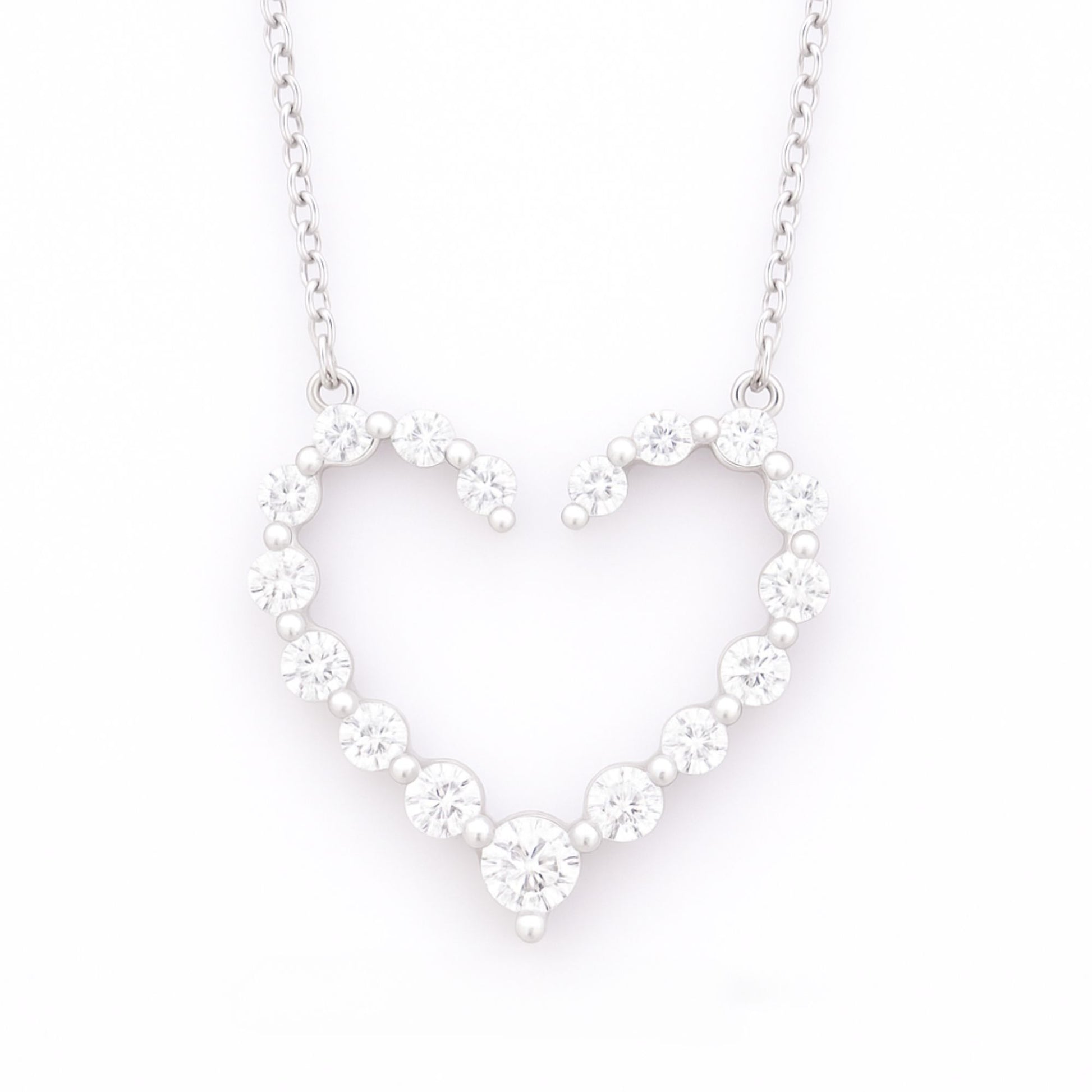 open heart 925 sterling silver necklace necklace
