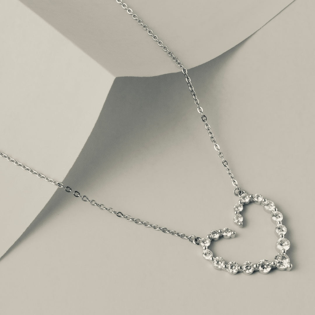 open heart necklace