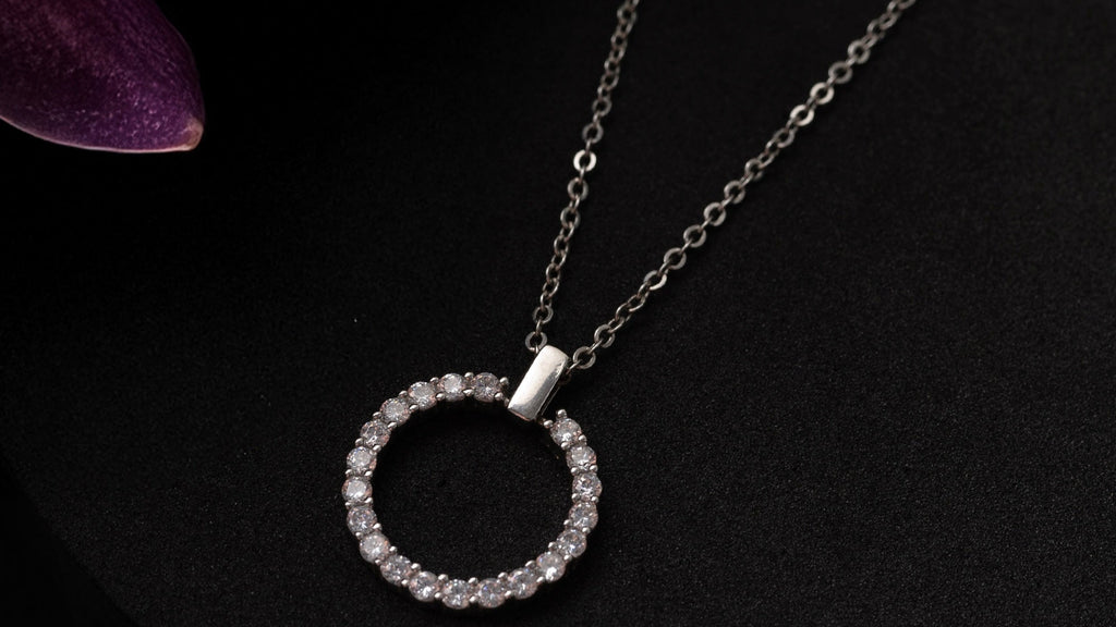Circle 925 Sterling Silver Pendant Necklace