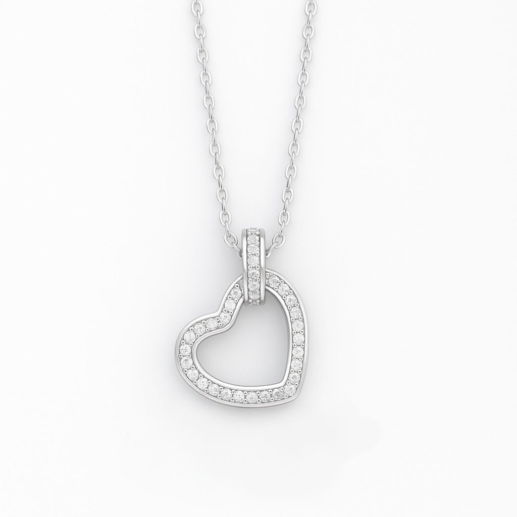Classic Heart 925 Sterling Silver Pendant Necklace